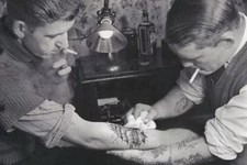 1920 Tattoo Artist  4x6 Photo