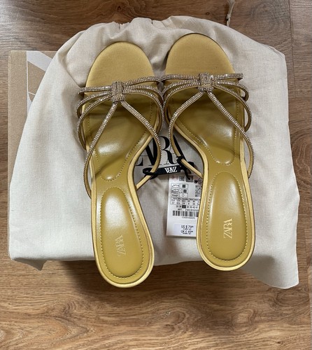 Zara women gold strappy - zara,