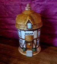 Leonardo Collection Round House Cottage Sugar Storage Jar Decorative Ornament