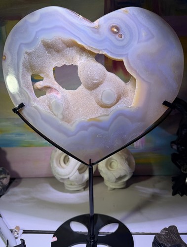 Heart shaped agate geode - heart-shaped,