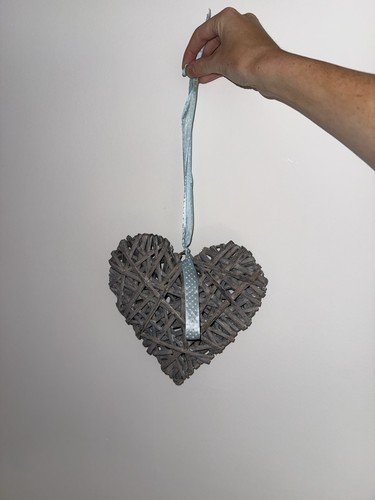 Wicker heart hanging - wicker,