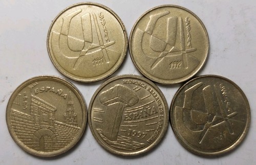 Spanish pesetas coins - spanish, 5