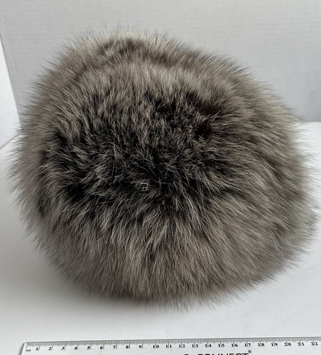 Vintage grey faux fur cossack - vintage,
