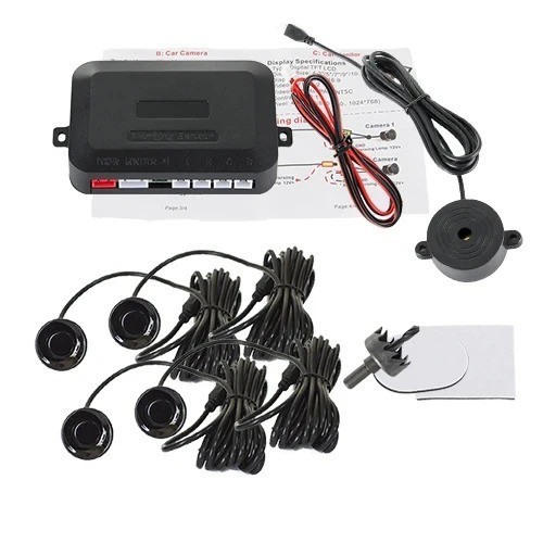 Black parking sensors car - 4x,