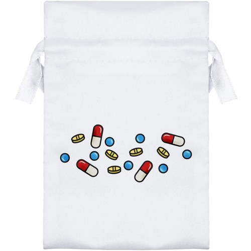 Pills satin drawstring gift - satin,