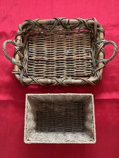 2 x oblong shaped baskets 