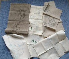 Vintage linen stamped ready to