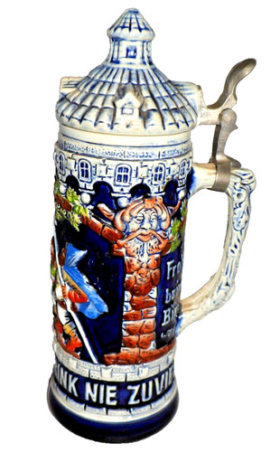 German beer stein - stein, pewter