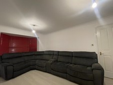 Grey Harveys Brooklyn 5 Seater Power Recliner Corner Sofa, Fabric Barely Used