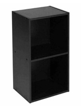 2 Tier Cube Bookcase Display Shelving Storage Unit Wooden Furniture Wall Shelf 