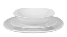 12pc White Porcelain Dinner