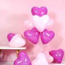 100 LOVE HEART SHAPE BALLOONS