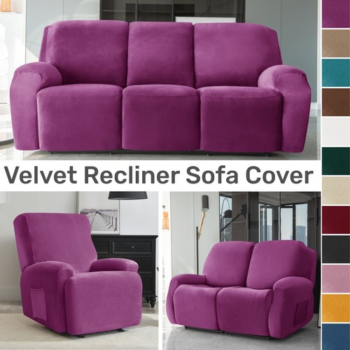 Velvet recliner chair cover - velvet,