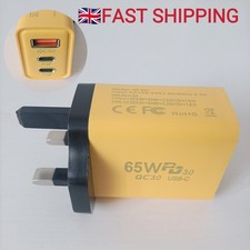 USB C Super Fast Charger | PD65W USB Plug | For Iphone 15 | Samsung S23 Ultra