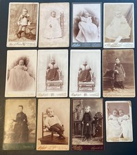 Twelve (12) Fantastic CABINET CARD ANTIQUE PHOTOGRAPHS c.1890s (A)