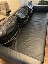 Ikea -Leather 3 Seater Sofa -