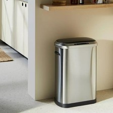 Habitat 50 Litre Brushed Stainless Steel Sensor Bin SECONDS ITEMS 