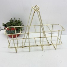 Metal Vintage 1970s Milk Bottle Holder Storage Carrier Rack  Industrial
