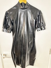 BlackLatex Dress Short Sleeved
