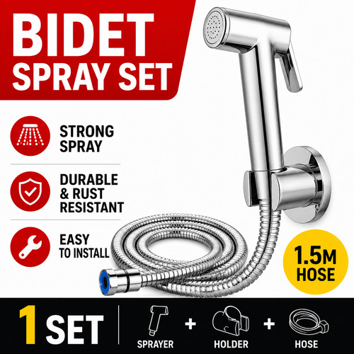 Chrome muslim shower - chrome, head