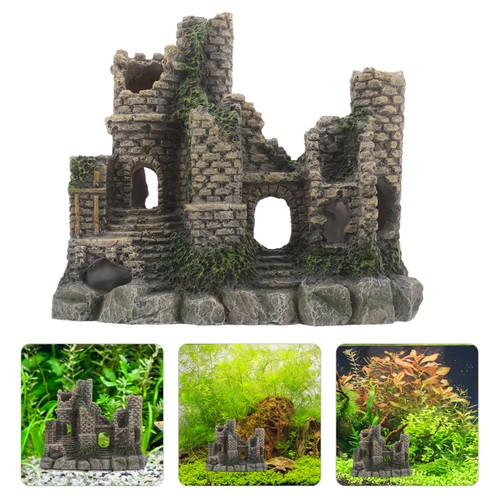 Building fish tank decorations - building,