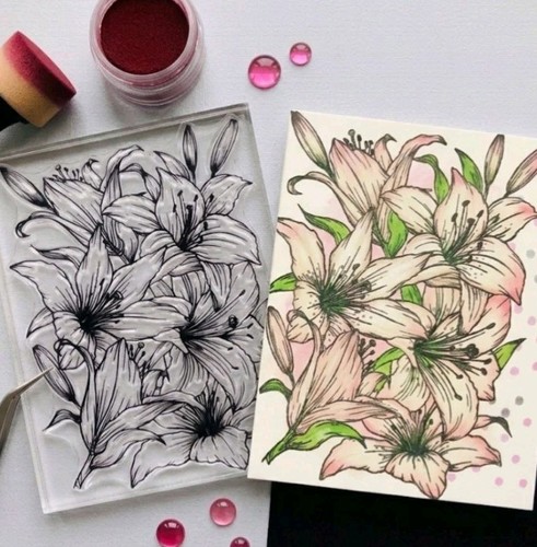 Clear stamp lily - stamp,