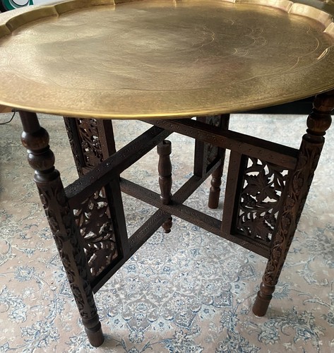 Brass tray table - 23",