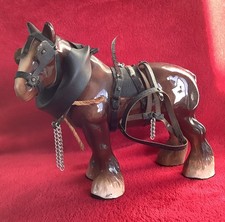 Shire Horse Ceramic Figurine with Harness Good condition please see description 