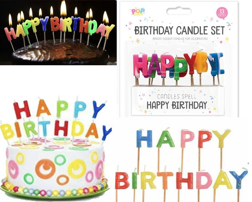Multi colour party candles - multi,