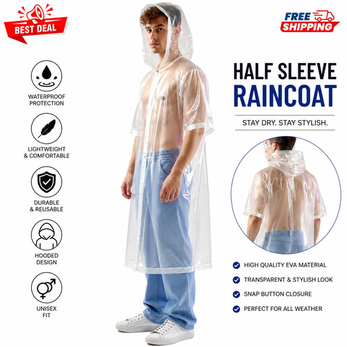 Clear waterproof poncho - x,