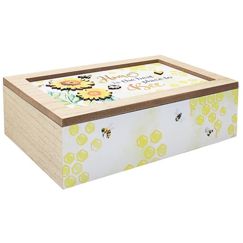 Bee happy sunflower - happy, tea