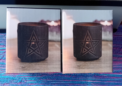 Black pentagram ceramic - black,