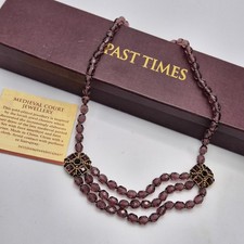 Past Times Medieval Court Jewellery Festoon Necklace Faux Amethyst And Garnet