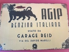 Vintage AGIP Benzine Fuel Sign
