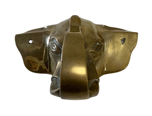 Vintage brass elephant head - brass,