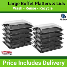 Plastic Serving Tray with Lids
