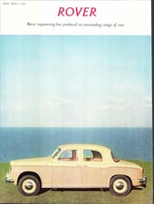 Original 1958 Advert for ROVER P4 '105R' Saloon Motor Cars Vintage Print Ad