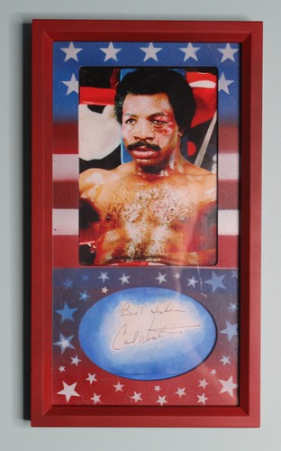 Carl weathers signed card - weathers,
