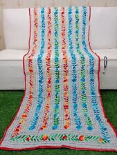 Dupatta PHULKARI Stole Scarf Wrap Pakistani Indian Embroidered White Shawl 