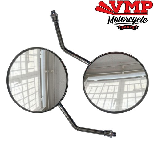 Motorcycle round mirror - mirror, pair
