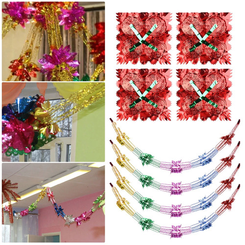 4pcs christmas foil garland - christmas,