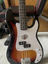 Encore Blaster E4 4-String Electric Bass Guitar Black, Right-Handed