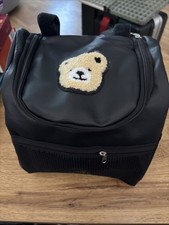 BN Baby Nappy Bag Fits To Handle Of Prams Buggies Black Teddy Design Zip Gifts