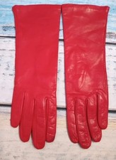 Sermoneta Red Leather Gloves