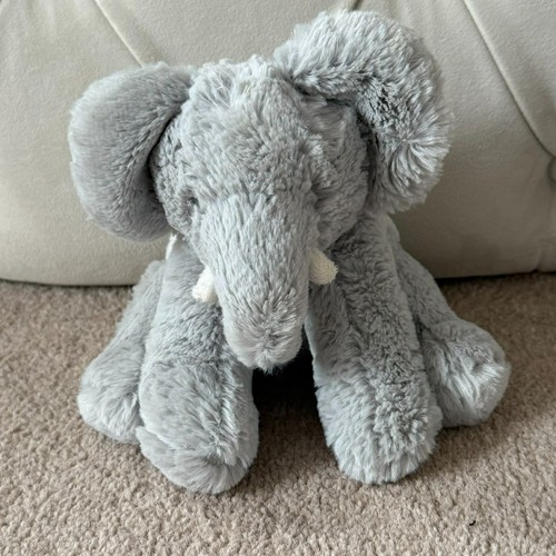 Grey elephant soft toy - 6",