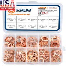 200 Pcs Copper Crush Washers