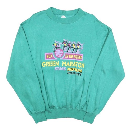 Womens green sweatshirt run - womens,