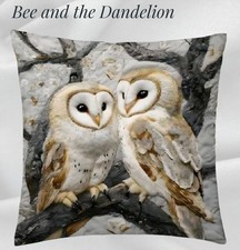 Barn Owls Plush Cushion COVER