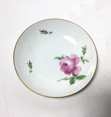 Meissen gilded pink roses - , dish