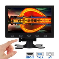 Touch Buttons 7" inch LCD Monitor HD Display Screen w/ Speaker HDMI/AV/VGA Input